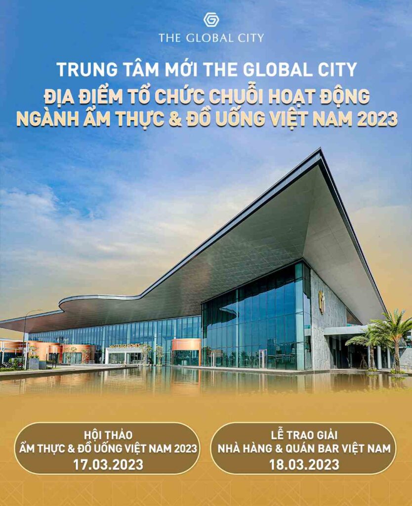 Who are the guests to The Global City, the venue for the Vietnam Food and Beverage Conference 2023?