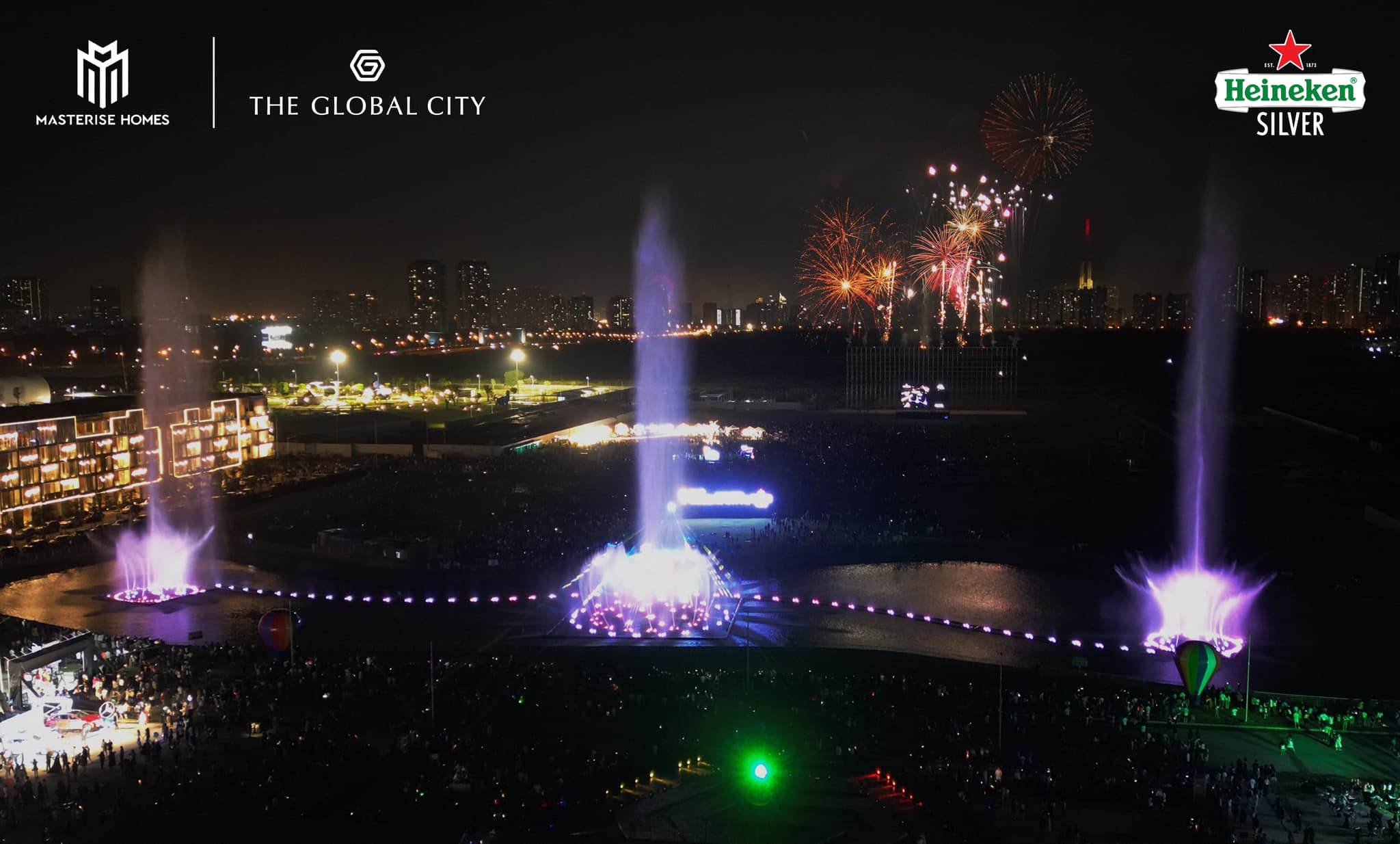 Trung tâm mới TP.HCM - The Global City đón nhận 50.000 người xem pháo hoa rực rỡ năm mới 2024